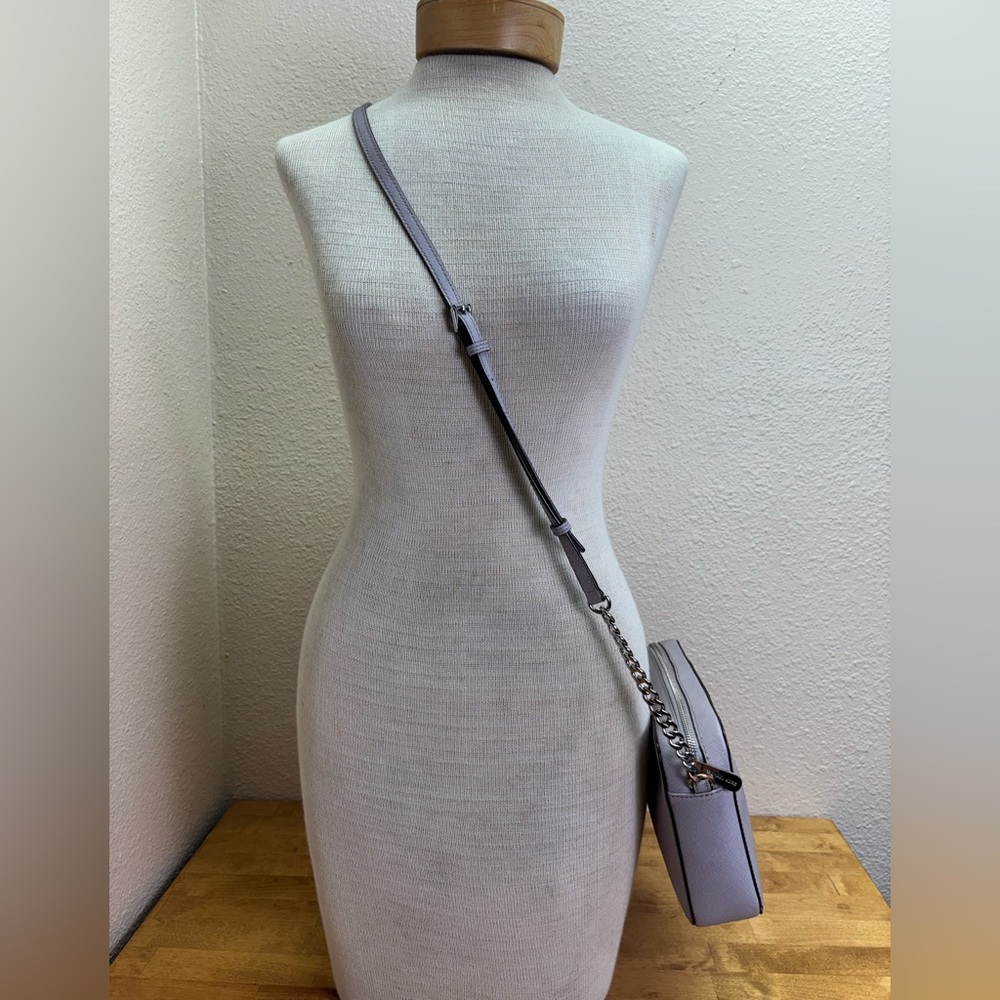 Michael Kors Pale Blue Saffiano Leather Crossbody and Matching Wallet Set - Picture 8 of 16